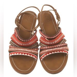 Tory Burch Leather Printed Slingback Sandals
Size: 10